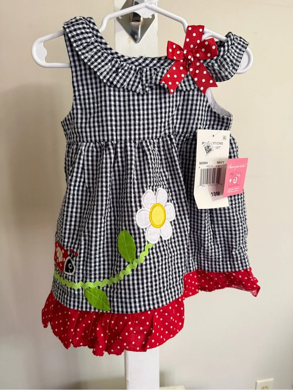 NWT Rare Editions Ladybug Sundress & Diaper Cover